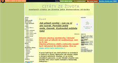 Desktop Screenshot of citatyzezivota.mistecko.cz