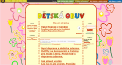 Desktop Screenshot of detskaobuv.mistecko.cz